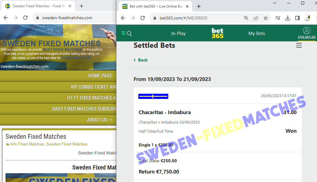 HT FT Bet365 Fixed Matches