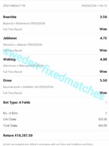 today ticket fixed matches